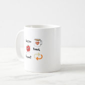 コーヒー、教える、リピートの コーヒーマグカップ (正面左)