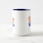 コーヒー 教える 繰り返す ワードアート マグカップ (中央)