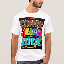 コーヒー 教える 繰り返す Tシャツ