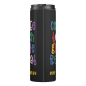 コーヒー,教えグレード,繰り返しタイポグラフィ先生 タンブラー (裏面)