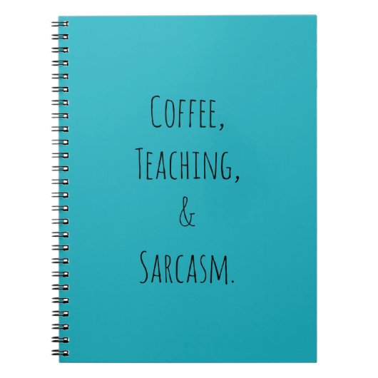 コーヒー、教授および皮肉 ノートブック (正面)