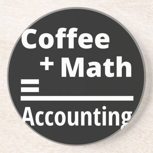 コーヒー+数学=会計 コースター (正面)