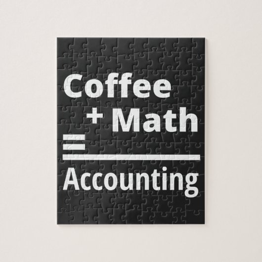 コーヒー+数学=会計 ジグソーパズル (縦)