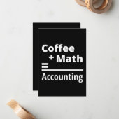 コーヒー+数学=会計 ノートカード (正面/裏面インサイチュ)