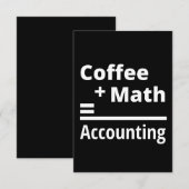 コーヒー+数学=会計 ノートカード (正面/裏面)