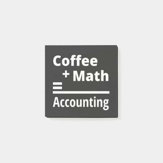 コーヒー+数学=会計 ポストイット (正面)