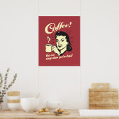 コーヒー:死んだら眠れる ポスター (キッチン)