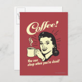 コーヒー：死んだら眠れる ポストカード (正面/裏面)