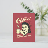 コーヒー：死んだら眠れる ポストカード (スタンド正面)