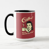 コーヒー：死んだら眠れる マグカップ (左)