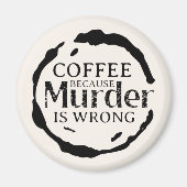 コーヒー：殺人は磁石が間違っているからだ マグネット (正面)