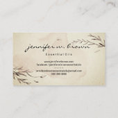 コーヒー 水彩画 植物 エッセンシャルオイル 葉 名刺 (裏面)