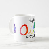 コーヒー、油、繰り返し! マグ (正面左)