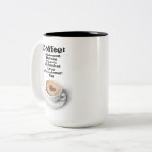 コーヒー:熱狂的ファン愛好家ラブ ツートーンマグカップ (正面左)