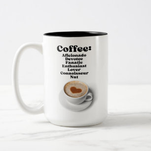 コーヒー:熱狂的ファン愛好家ラブ ツートーンマグカップ