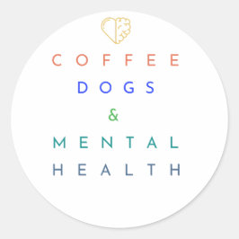 コーヒー、犬、メンタルヘルス – 完璧なトリオ ラウンドシール