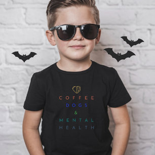 コーヒー、犬、メンタルヘルス – 完璧なトリオ Tシャツ