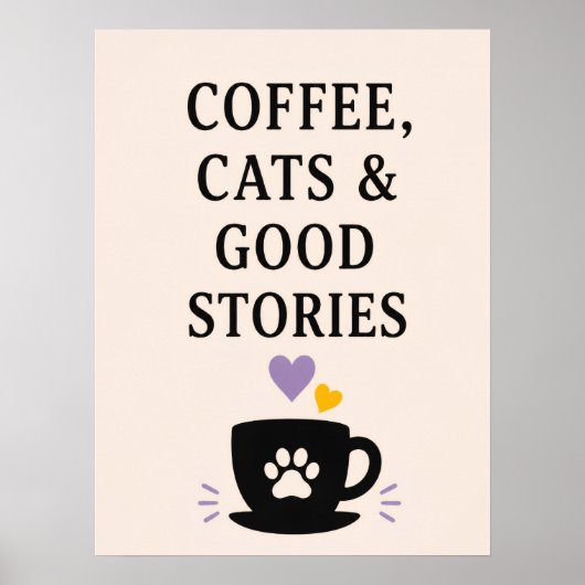 コーヒー、猫、そして素敵な物語 ポスター (正面)
