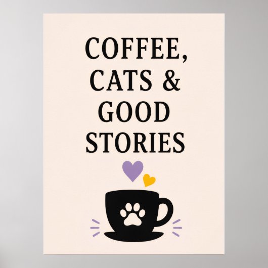 コーヒー、猫、そして素敵な物語 ポスター (正面)