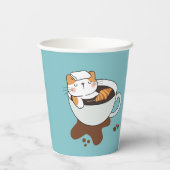 コーヒー 猫 スパ 紙コップ (裏面)