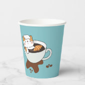 コーヒー 猫 スパ 紙コップ (正面)