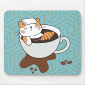 コーヒー 猫 マウスパッド (正面)