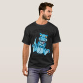 コーヒー、猫、午後のお昼寝 Tシャツ (正面フル)
