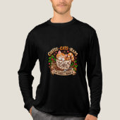 コーヒー 猫 昼寝 Tシャツ (正面)