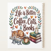 コーヒー 猫 本のある暮らし プランナー手帳 (裏面)
