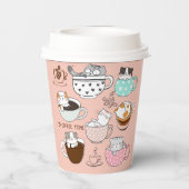 コーヒー 猫 楽しい 紙コップ (裏面)