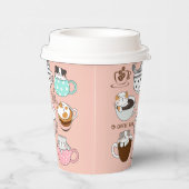 コーヒー 猫 楽しい 紙コップ (右)