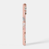 コーヒー 猫 楽しい iPhone 15ケース (右側面)