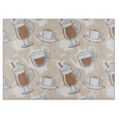 コーヒー、甘いパターン カッティングボード (正面)