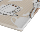 コーヒー、甘いパターン カッティングボード (角)