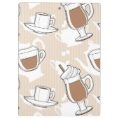 コーヒー、甘いパターン クリップボード (裏面)