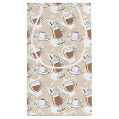 コーヒー、甘いパターン スモールペーパーバッグ (裏面)