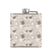 コーヒー、甘いパターン フラスク (裏面)