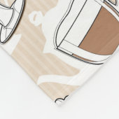 コーヒー、甘いパターン フリースブランケット (角)