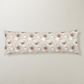 コーヒー、甘いパターン ボディピロー (裏面)