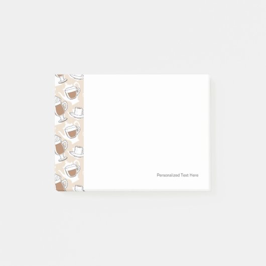 コーヒー、甘いパターン ポストイット (正面)