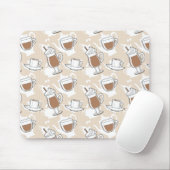コーヒー、甘いパターン マウスパッド (マウス)