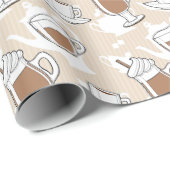 コーヒー、甘いパターン ラッピングペーパー (ロールコーナー)