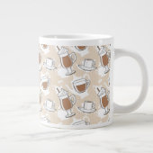 コーヒー、甘い柄 ジャンボコーヒーマグカップ (右)