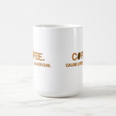 コーヒー.生命の危険なおもしろい引用文 コーヒーマグカップ (中央)