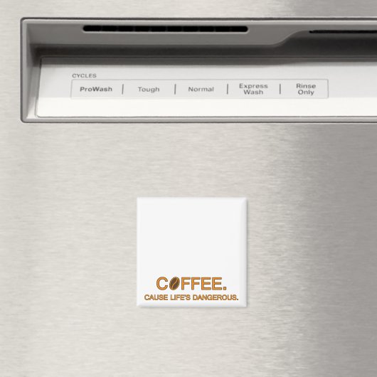 コーヒー.生命の危険なおもしろい生命ミームを引き起こす マグネット (インサイチュ (食洗機))