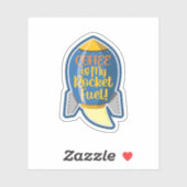 コーヒー：私のロケット燃料！ステッカー シール (シート)