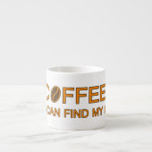 コーヒー。私は自分の考えを見つけ出し、人生のユーモアのある引用文 エスプレッソカップ (正面)