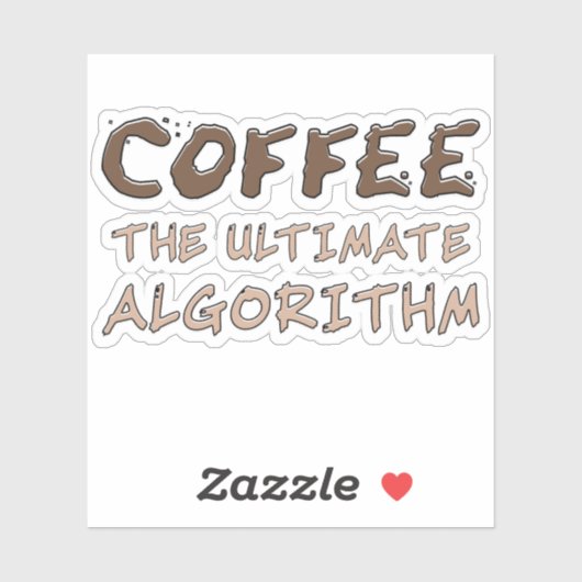 コーヒー 究極のアルゴリズム 楽しいプログラマー シール (シート)