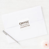 コーヒー 究極のアルゴリズム 楽しいプログラマー スクエアシール (封筒)