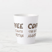 コーヒー 究極のアルゴリズム 面白いプログラマー カフェラテマグ (正面)
